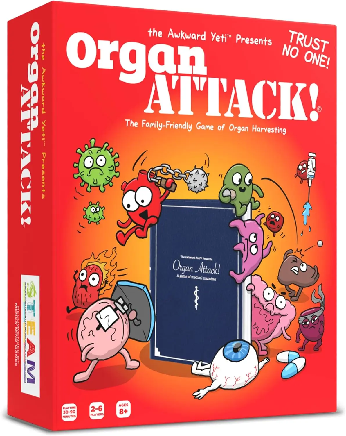 The Awkward Yeti Organ Attack! Card game, a family fun game suitable for children and adults - fun poker, suitable for playing n