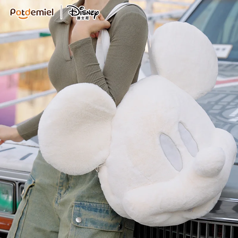 Disney autentico Mickey nuova borsa per bambole portatile da donna borsa a tracolla moda tinta unita versatile borsa per bambole 3D regalo di compleanno