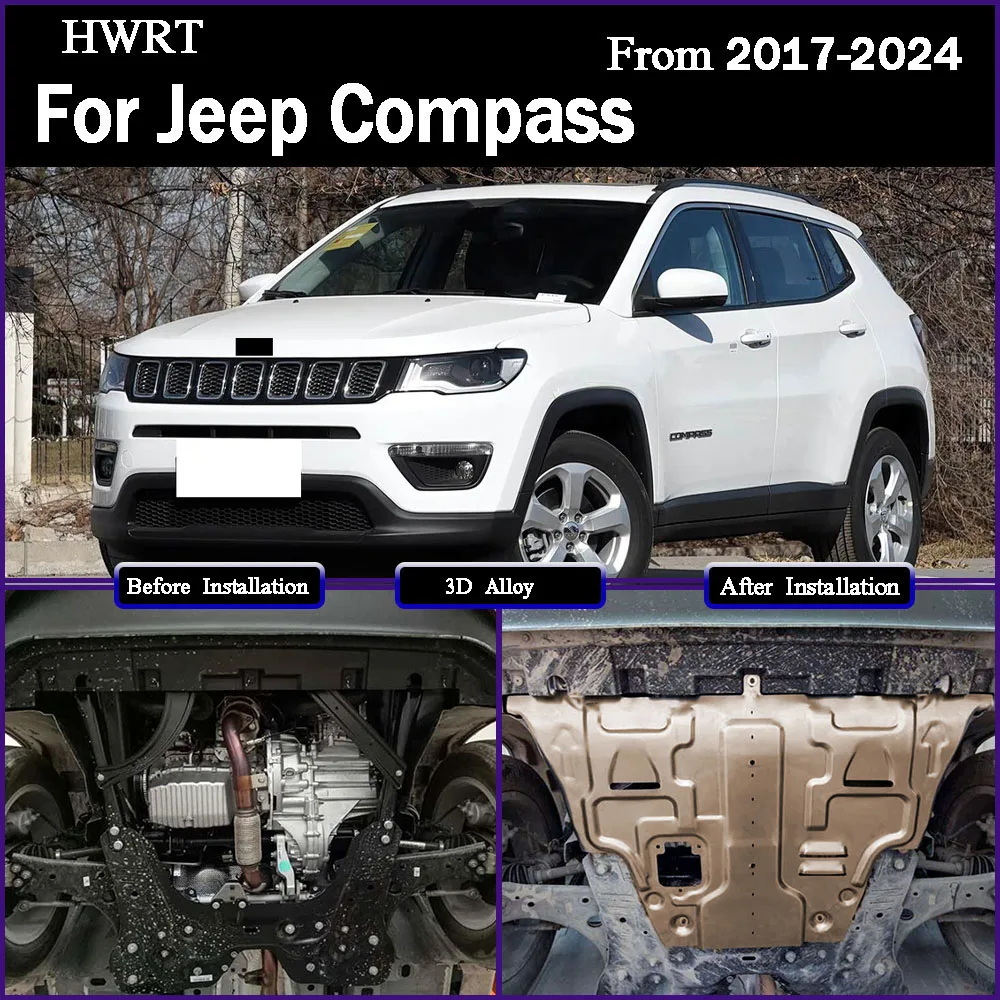 

Car Accessories Under Engine Guard Mudguard Board Splash Shield Mud Fender Plate Panel For Jeep Compass 2017-2024 1.4T