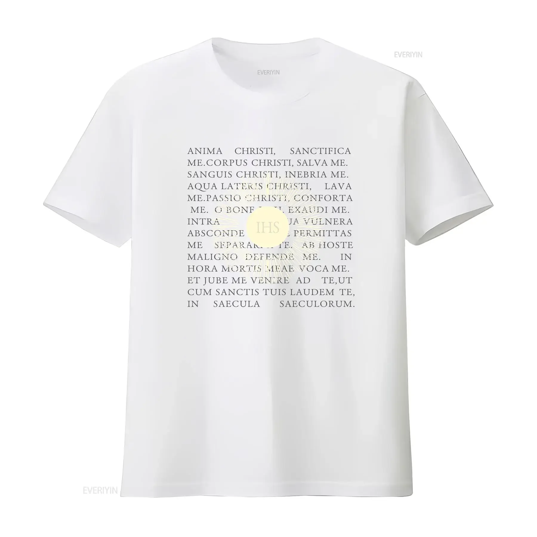 Anima Christi Catholic Latin Prayer slim fit t shirt Eucharist Holy Communion Eucharistic revival gift for priest RCIA vintage