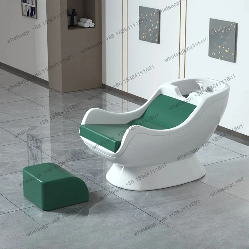 Peluquería, cama de champú, peluquería especial, cama de champú semirreclinada, cama de salón de belleza para sentarse todo en uno