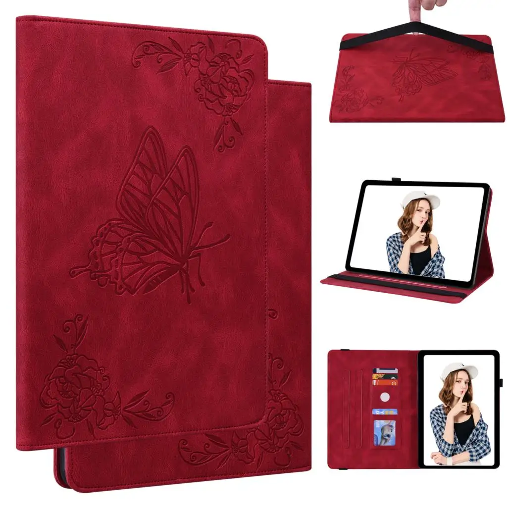 

Case For Nokia T21 10.4 2022 TA-1495 TA-1521 TA-1505 TA-1487 T10 8.0 2022 Butterfly Flip protective Leather Stand Tablet Case