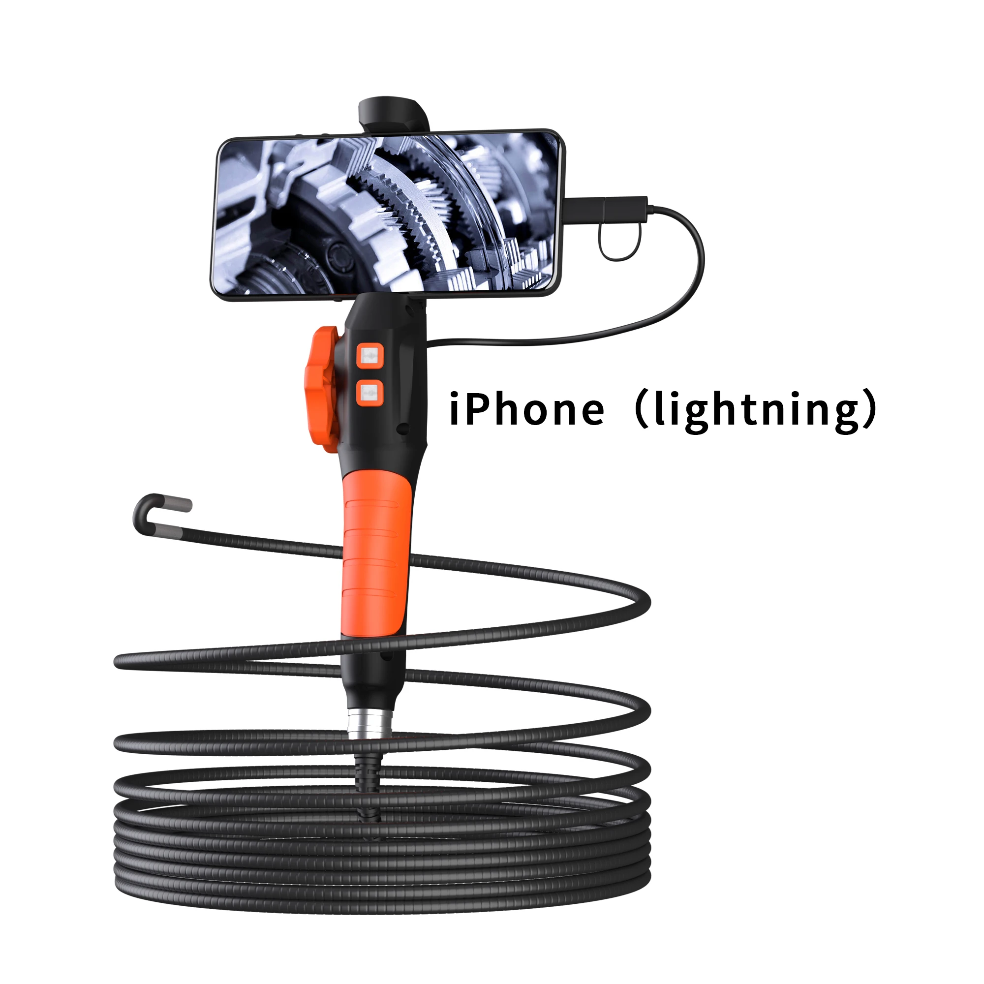 

2MP 1080P 6mm For iPhone Android OTG 360Degree Articulate Steering 3in1 USB Endoscope CMOS Borescope Digital Microscope Otoscope