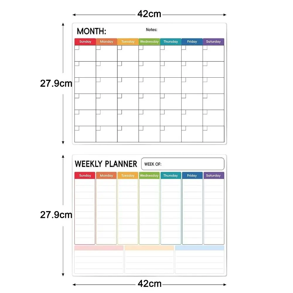 Dry Erase Magnetic Calendar Whiteboard Surface Calendar Table Monthly Planner With Pen Magnetic Surface Message Board