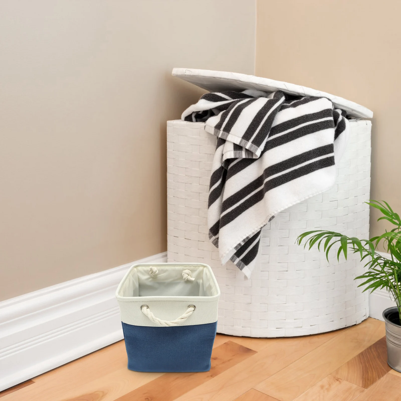 

Linen Storage With Handles Large Capacity Foldable Laundry Basket Utility Tote For Clothes Laundry Home Organization