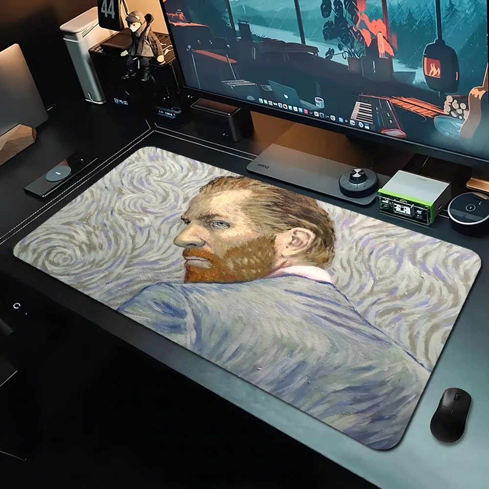 Van Gogh 90x40cm Big Office Student Gaming Thickened Large Writing Pad Non-slip Cushion Mouse Pad