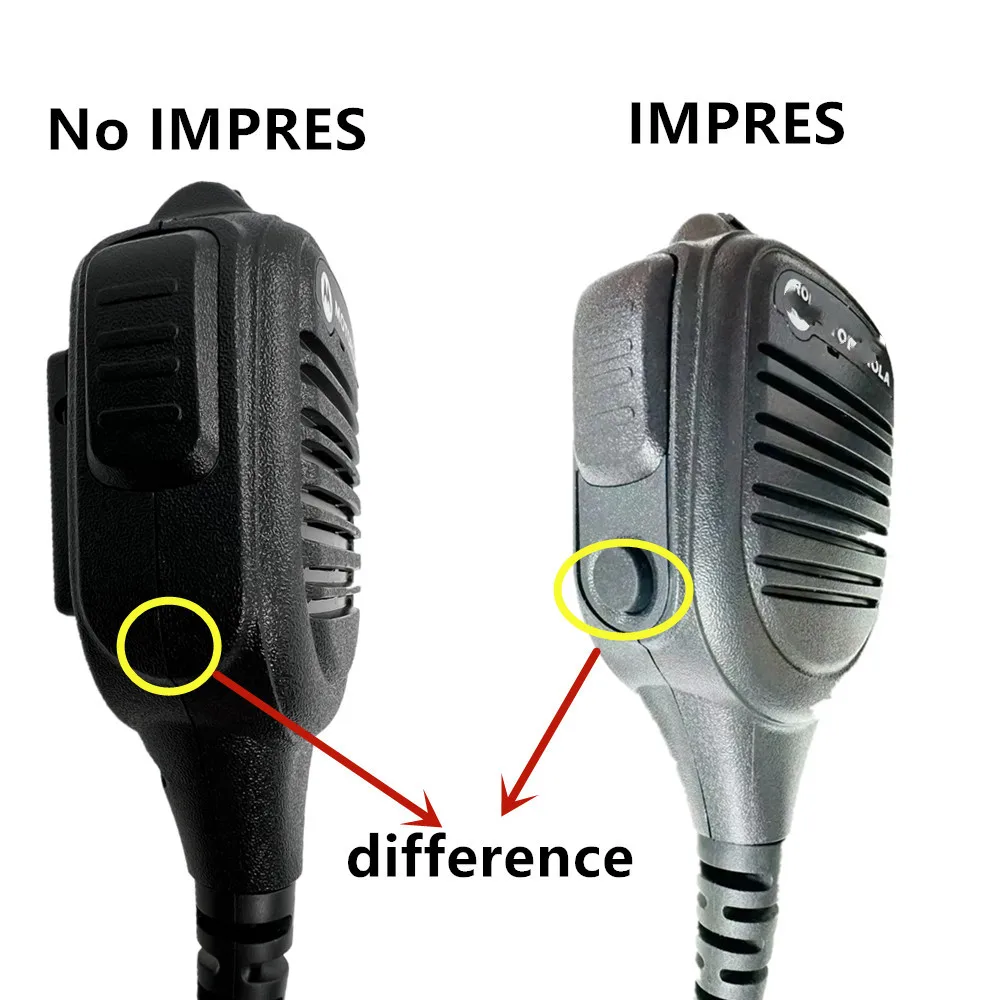 PMMN4046 IMPRES speaker microphone for Motorola walkie talkie APX2000/DP3400/ DP4800//XPR 7550e/DGP8550e/DGP5050 volume control