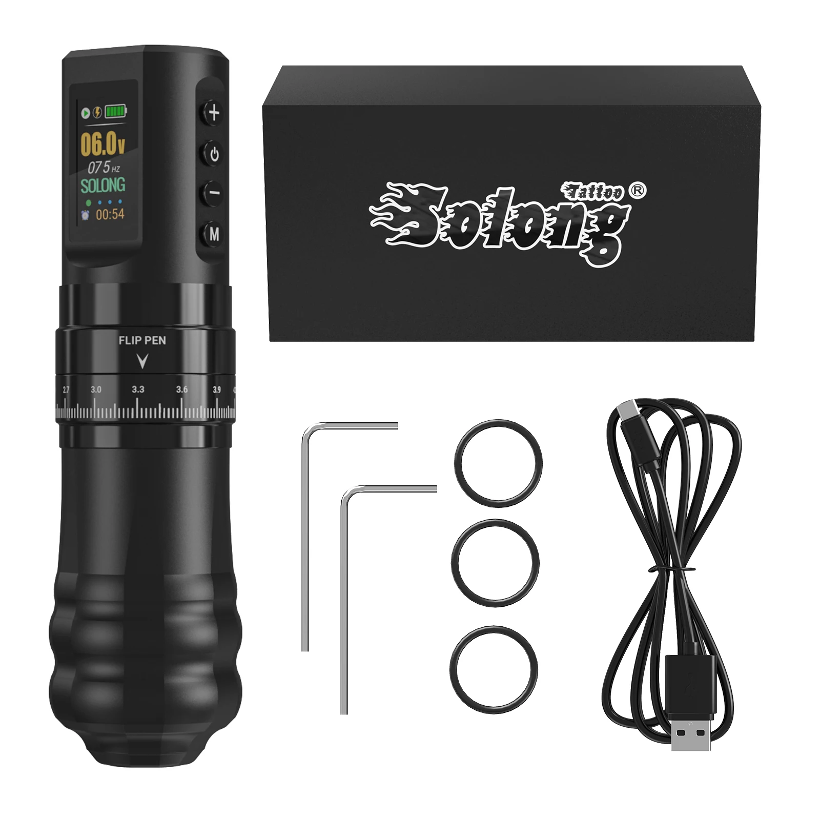 Solong 1800 MAh Electric Tattoo Machine Pen Single Charge Durable Model With Adjustable Stroke For Artist Use In Body Art