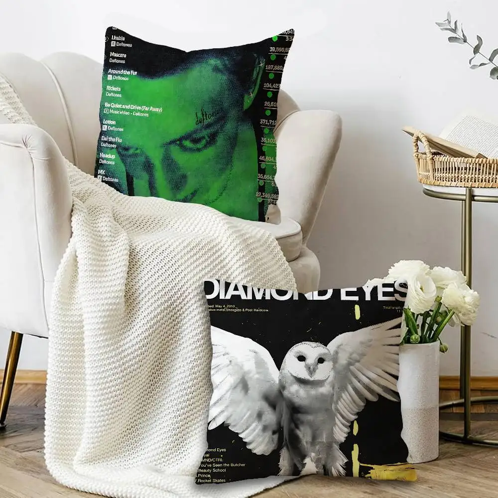 Band Metal D-Deftones Pillow Anime Pillow Sofa Bed Head Pillow Cover Cushion Cover 45x45 cm Fashion