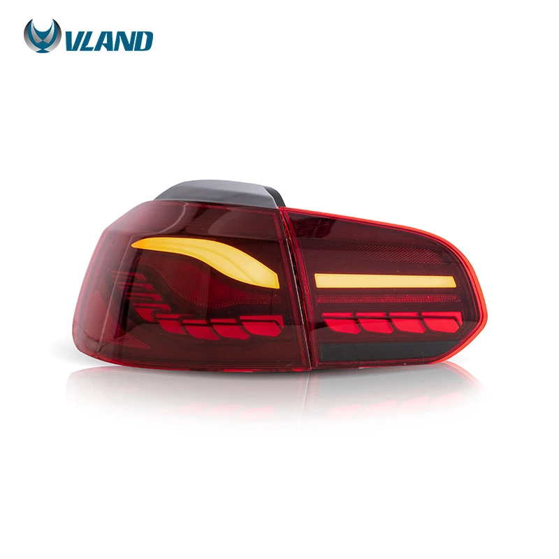 VLAND Factory Wholesales Full LED M4 Design Taillights Assembly Rear mk6 golf r20 gtd 2008-2014 For VW golf 6 tail light