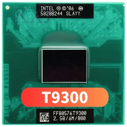 Processeur Intel Core 2 Duo T9300 SLAQG SLAYY, pour ordinateur portable, 2.5 GHz, pour touristes Core Thread PGA 478 6M 35W Socket P