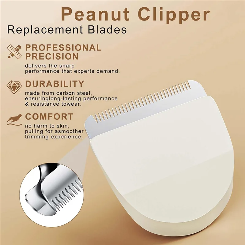 【PARTY】For Wahl Peanut Hair Clipper 2068-300 شفرة بديلة سهلة التركيب، درجة احترافية بيضاء #5