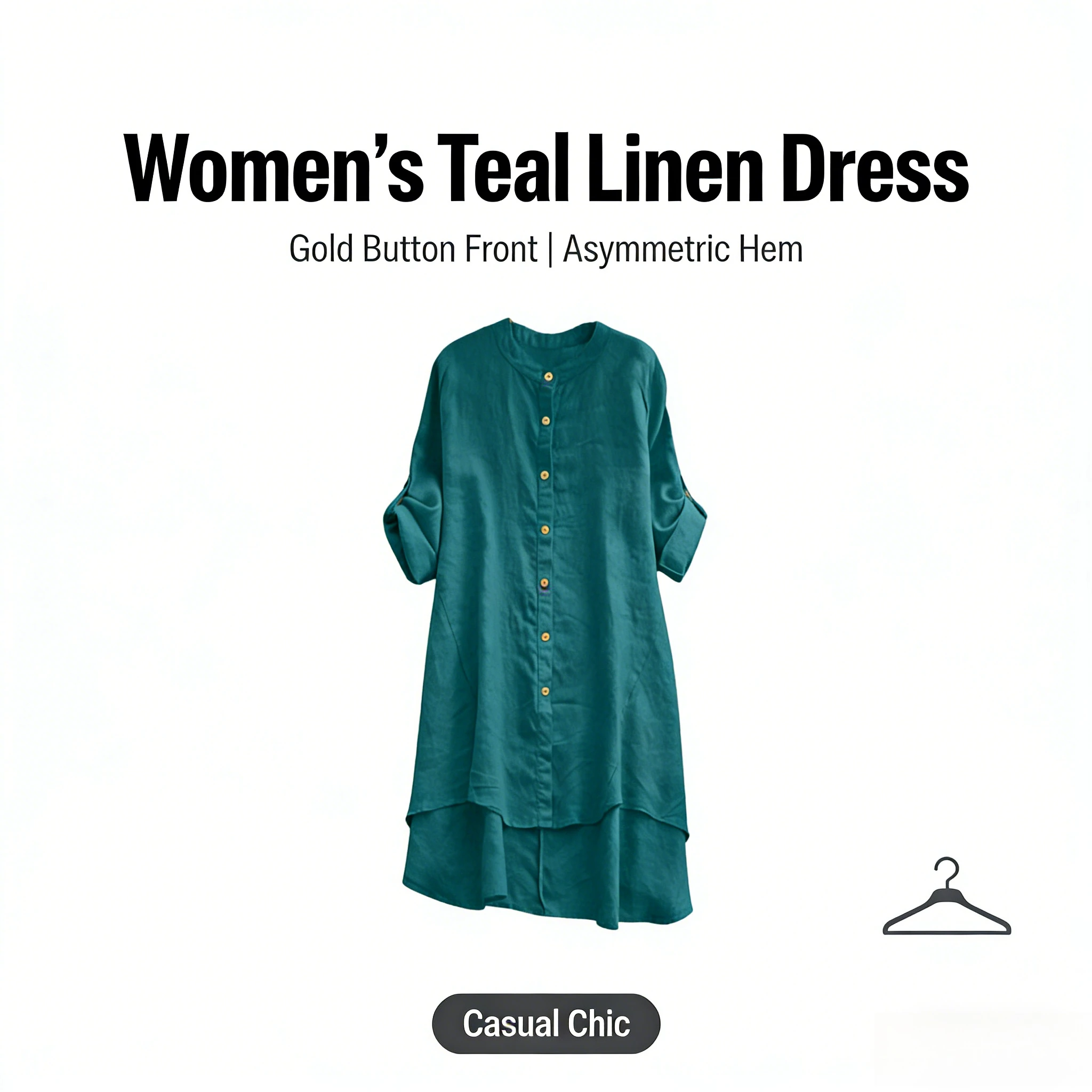 Chemise longue à manches longues en coton et lin pour femmes, couleur unie, boutons, nouvelle collection printemps et été 2025