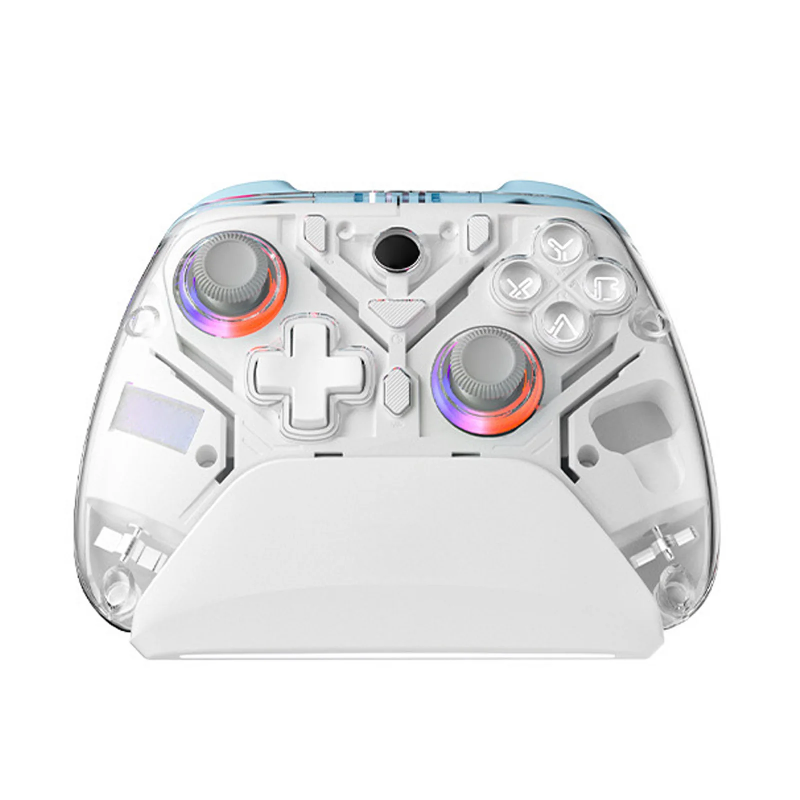 2.4G Wireless Gaming Controller Fast Connection PC Gamepad Adjustable RGB Lighting Macro Programming Back Keys for PC for OS X