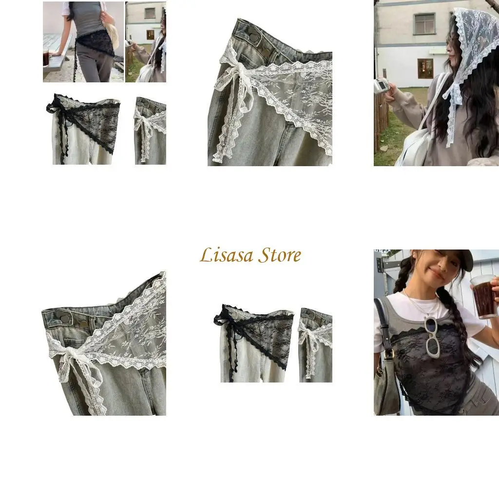 

M6CC Decorative Lace Trimmed Triangle Skirt Korean Summer Bottoms