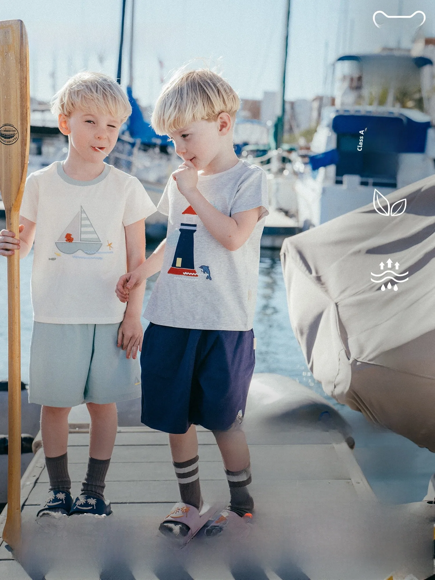 completo-estivo-per-bambine-whitewheat-t-shirt-e-pantaloncini-in-cotone-biologico-traspirante-con-ricami-e-maniche-corte