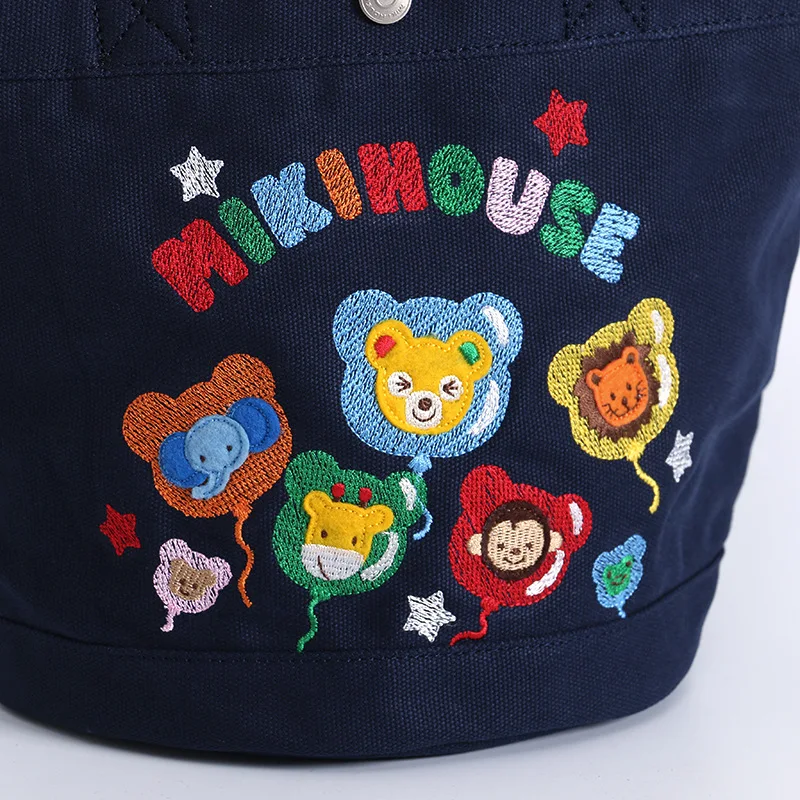 Diaper Bag Cartoon Zoo Letter Logo Mommy Bags Canvas Walking Water Bucket Mother Kids Backpack Handbags