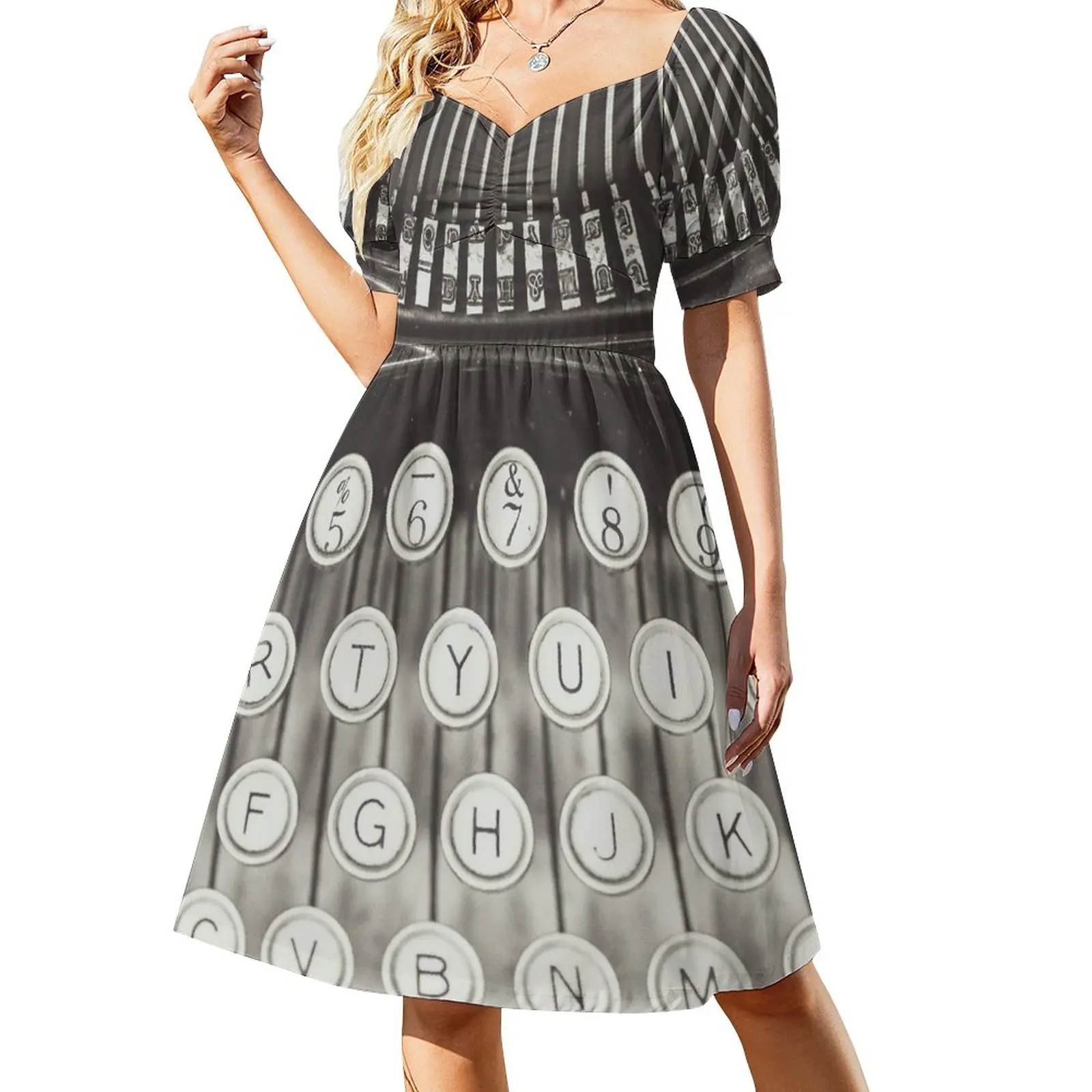 Vintage Typewriter Study Dress birthday dress birthday dress for women luxury 2023