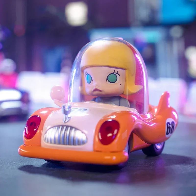 POP MART POPCAR Super Track Series กล่องสุ่มของเล่น ตุ๊กตาอนิเมะน่ารัก แอ็คชั่นฟิกเกอร์ กล่องปริศนาเซอร์ไพรส์ ของขวัญสำหรับเด็กผู้หญิง