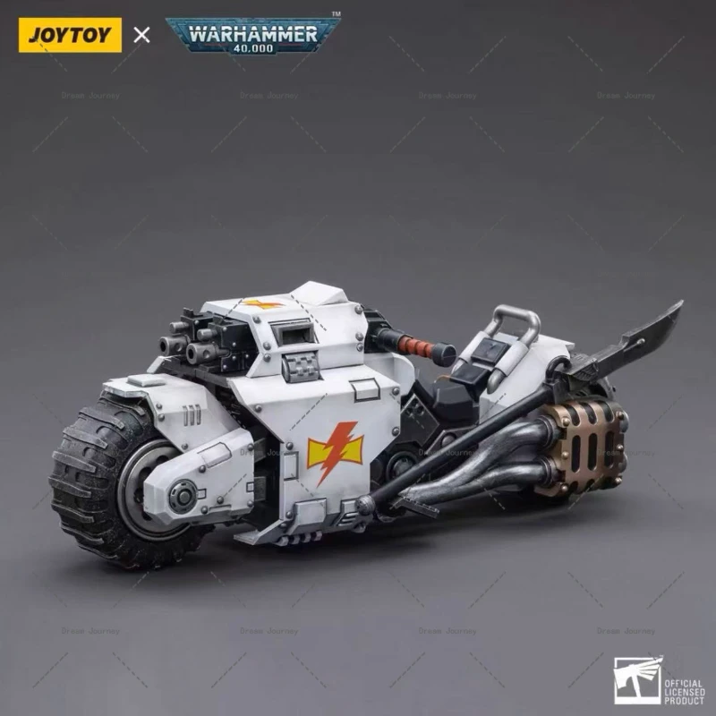 

In stock JOYTOY Warhammer 40k 1/18 White Scars Raider-pattern Combat Bike Action Doll Toy Collection