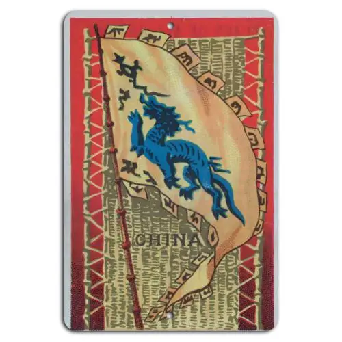 Vibrant Blue Dragon of China: Metal Artwork-Aluminum-tin sign