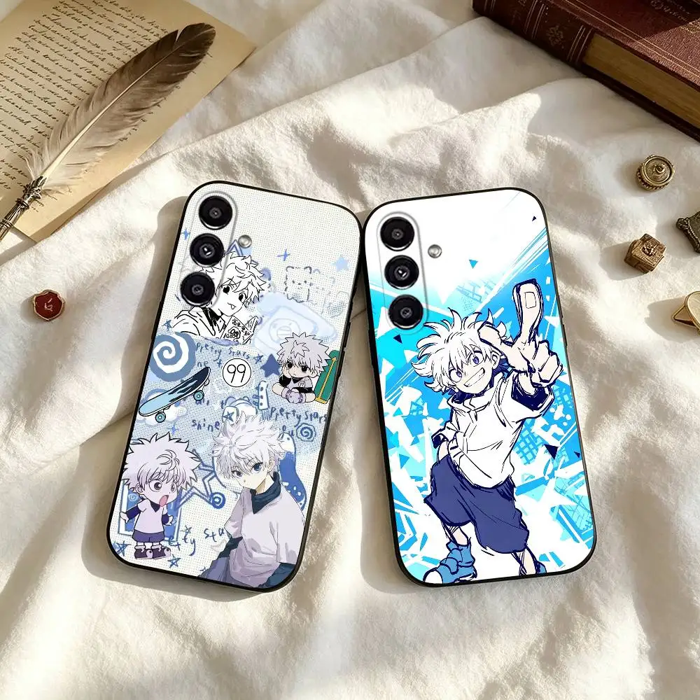 Killua Zoldyck Phone Case For Samsung Galaxy A73,A72,A71,A70,A53,A52,A51,Soft Silicone Black Cover