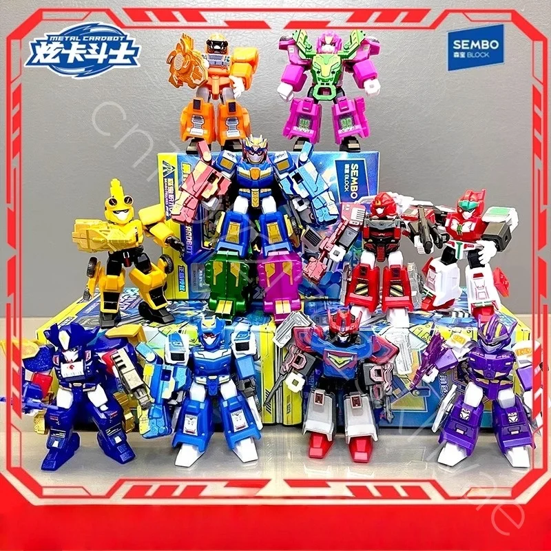Bloques de construcción Sembo CARDBOT de METAL Ultimate Blue Cop Mega Trucker montaje modelo móvil caja ciega regalo de Navidad para niños