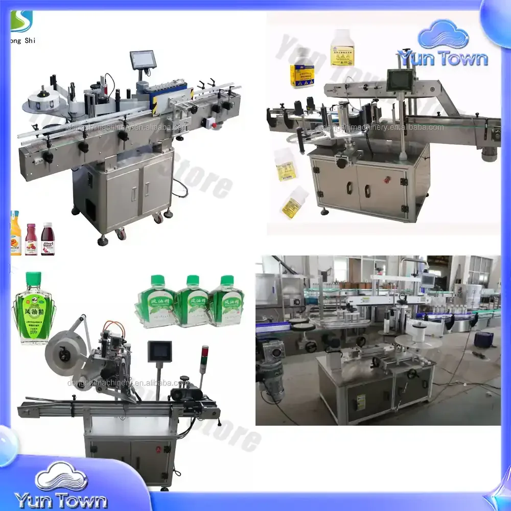 Fully Automatic Labeling Machine for Juice Bottles Self Adhesive Sticker Applicator for Beverage Packaging Equipment Labeling