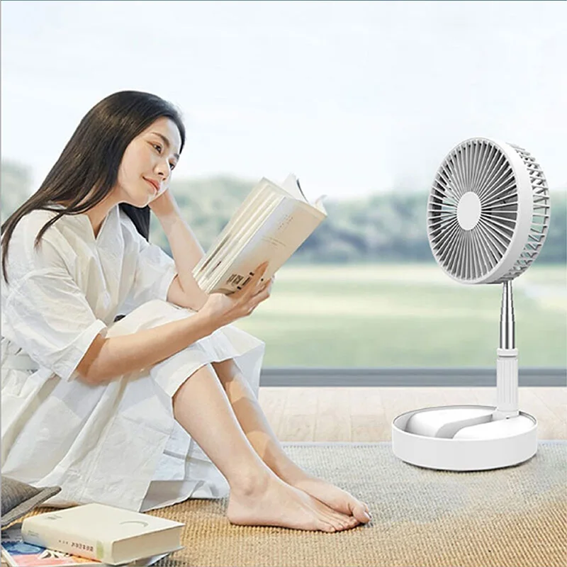 Portable Travel Outdoor Camping Fan USB Charging Rechargeable Desk Fan Folding Adjustable Home Desk Height Table Fan