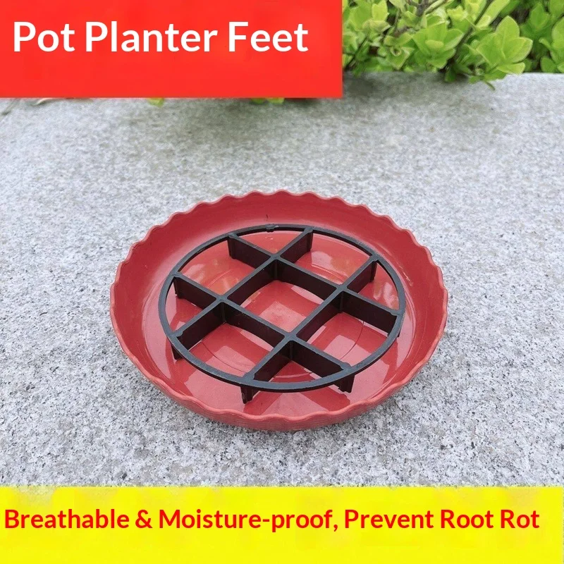 5PCS Anti Rot Root Tray Flowerpot Bottom Cushion Base Cushion Foot Support Bracket Ventilated And Breathable Flowerpot Cushion