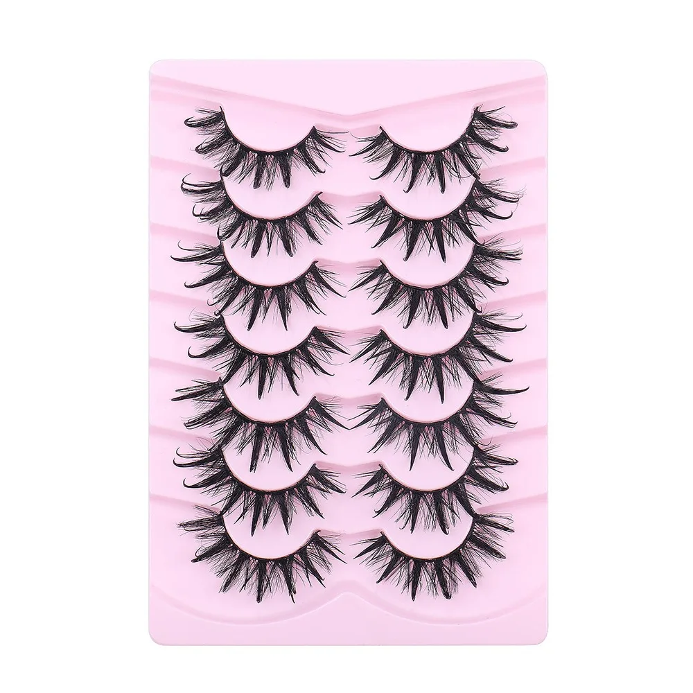 

New Faux Mink 3D Manga Lashes Soft Wispy Natural Eyelashes Cross Handmade Fake Eyelashes Eyelash Extension