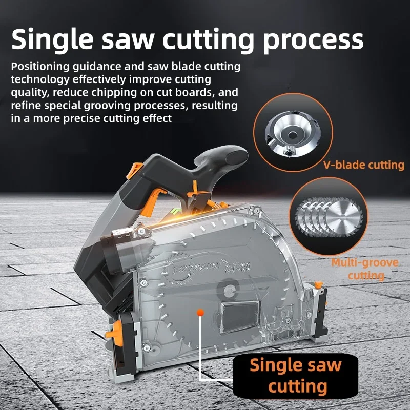 Portable Track Saw with Brushless Lithium Battery Plunge-type Circular Saw Woodworking Precision Cutting Electric Tool