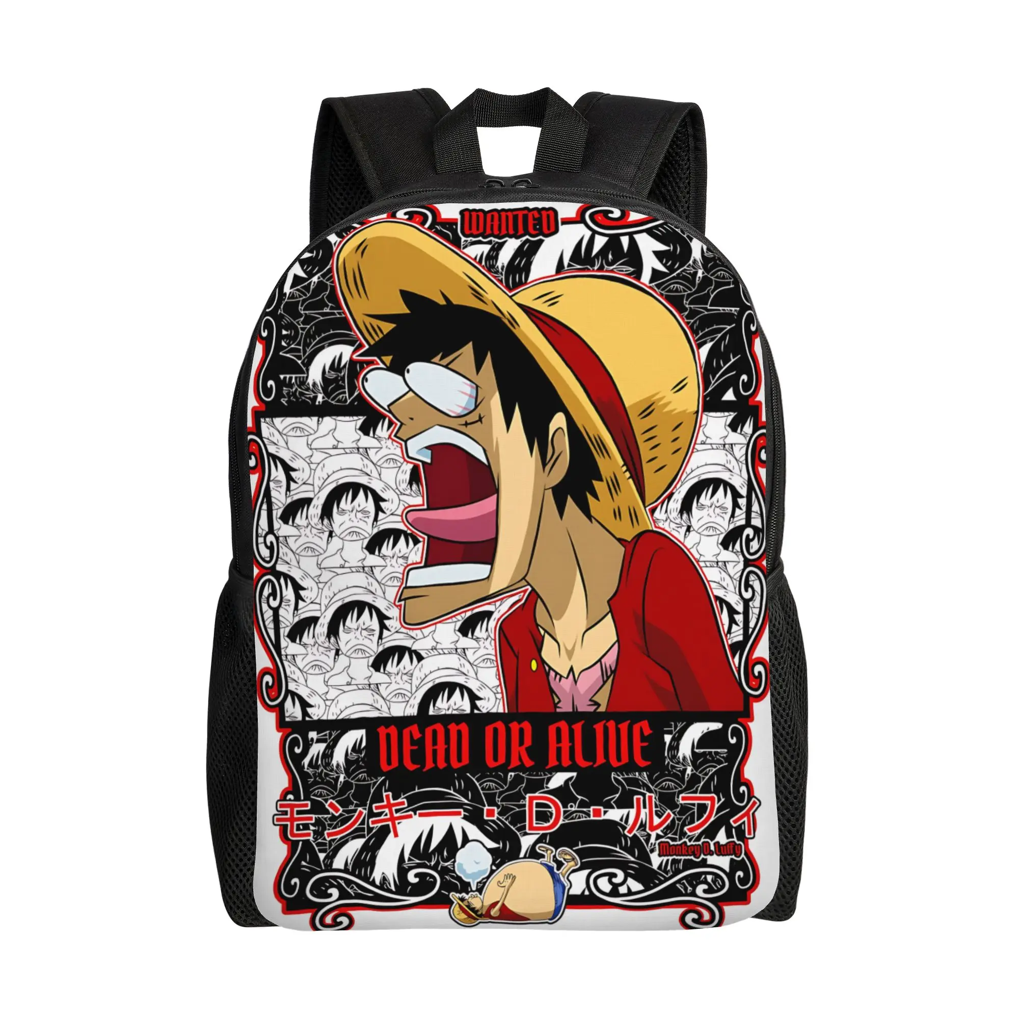 fashion backpacks One Piece Anime Luffy Daypack ita bag  mochila Cool Journey Retro Washable Rucksack