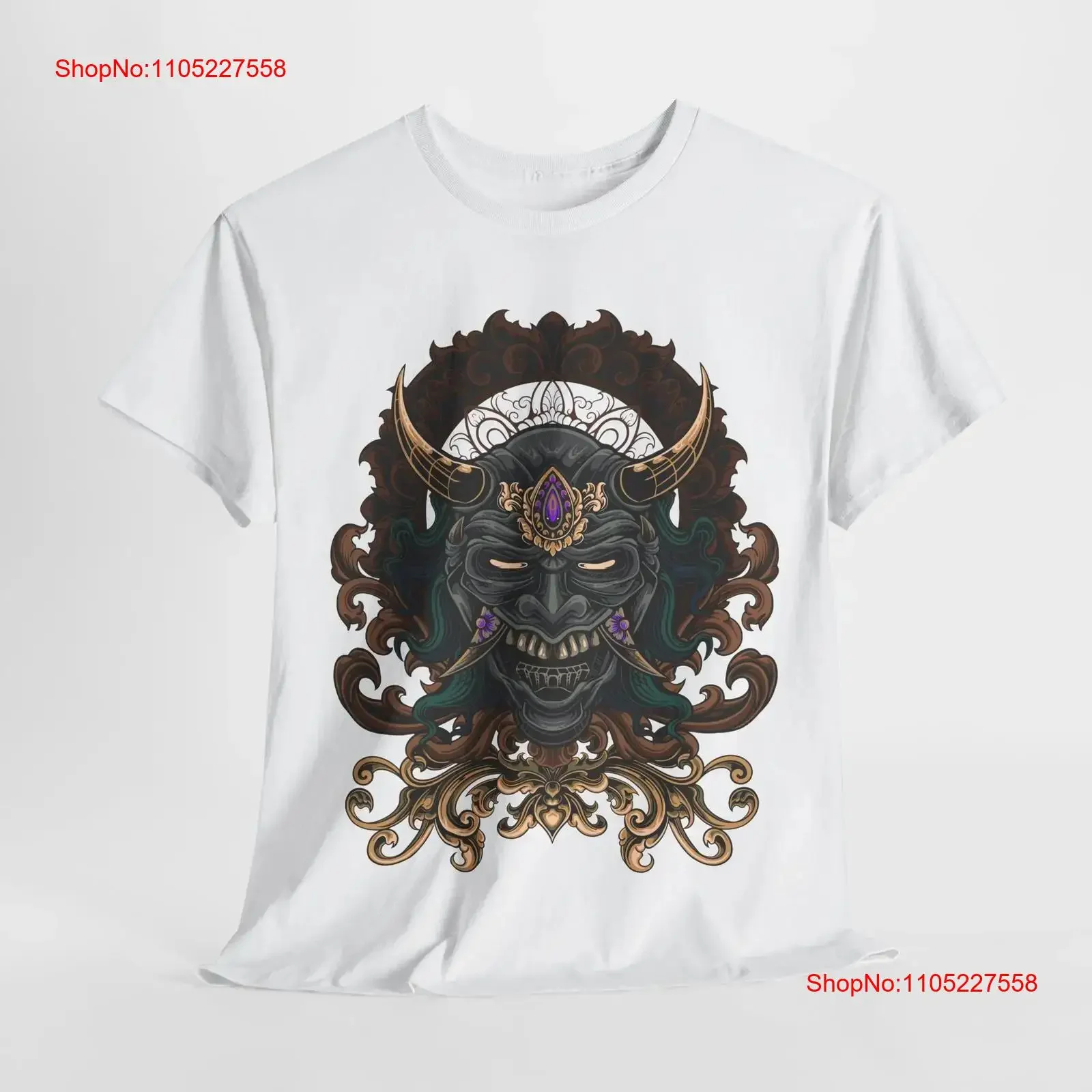 Japanese Samurai Shogun Masks T Shirt Kitsune Mythology vintage Washed graphic Breathable Soft streetwear fashion