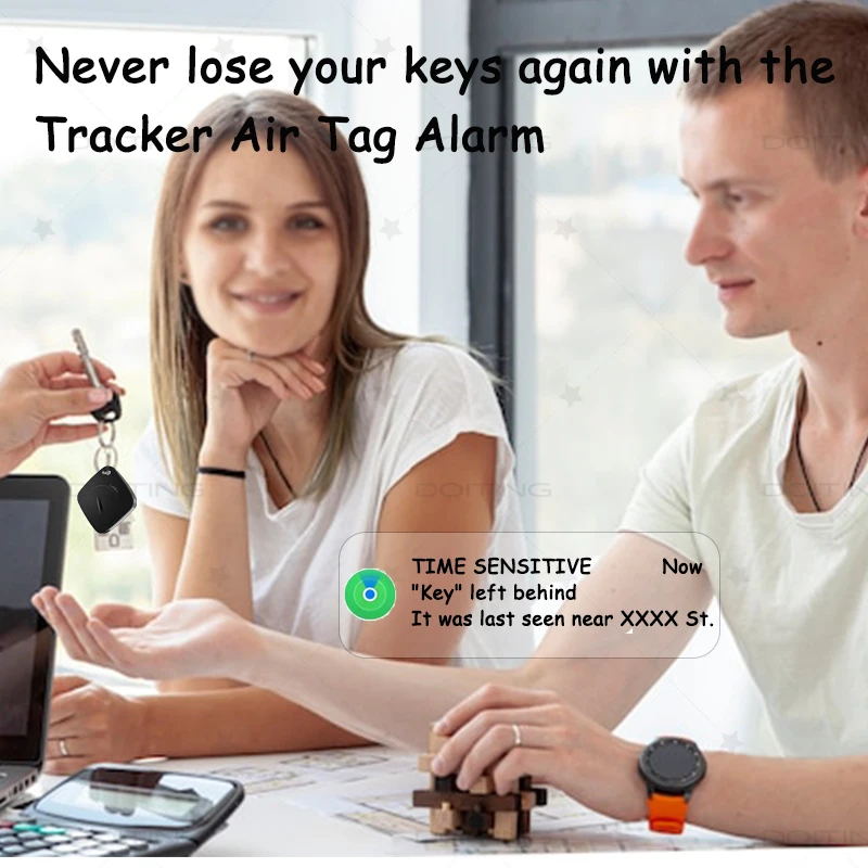 Smart Bluetooth GPS Tracker Works with Find My APP Anti Lose Reminder Device for iOS Replacement Locator MFI Rated