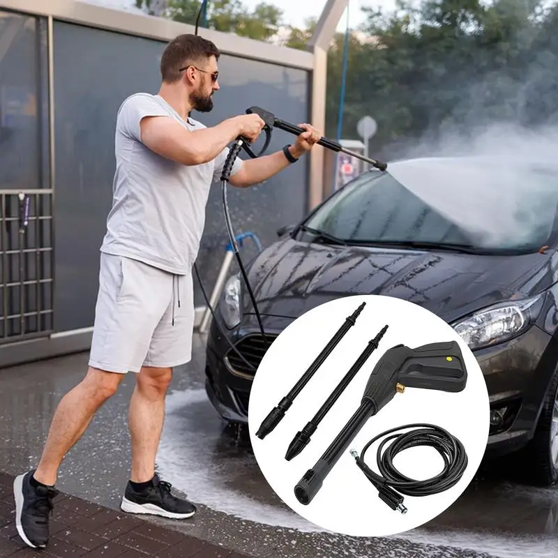 

Насадка для шланга высокого давления, насадка для шланга высокого давления, распылитель для полива, инструмент для очистки с удобной ручкой для патио, оконного стекла