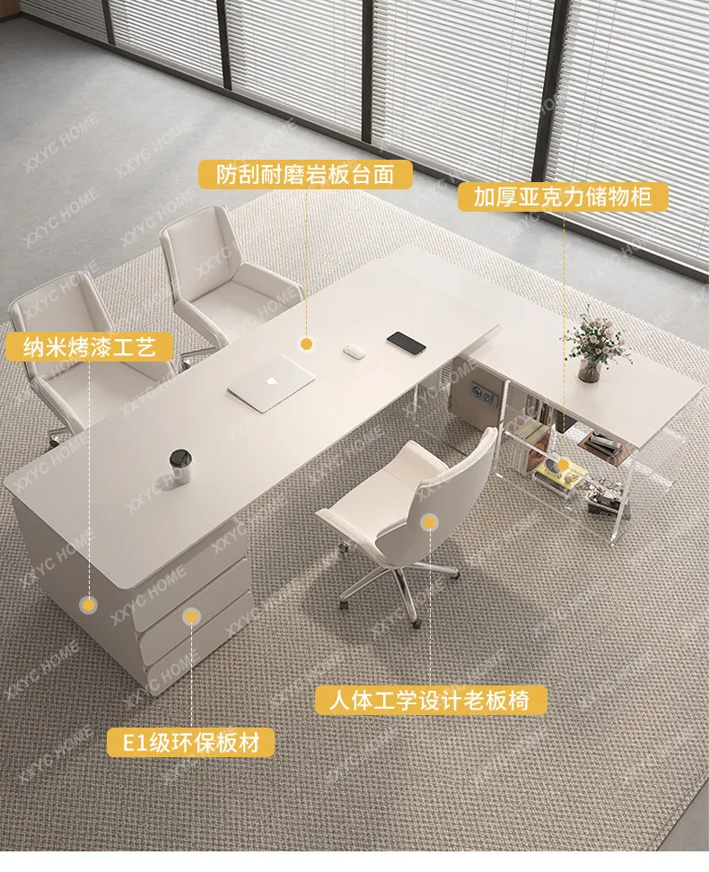 

LX imple and Modern sintered stone Computer desk room office and workstations Room desks l shaped