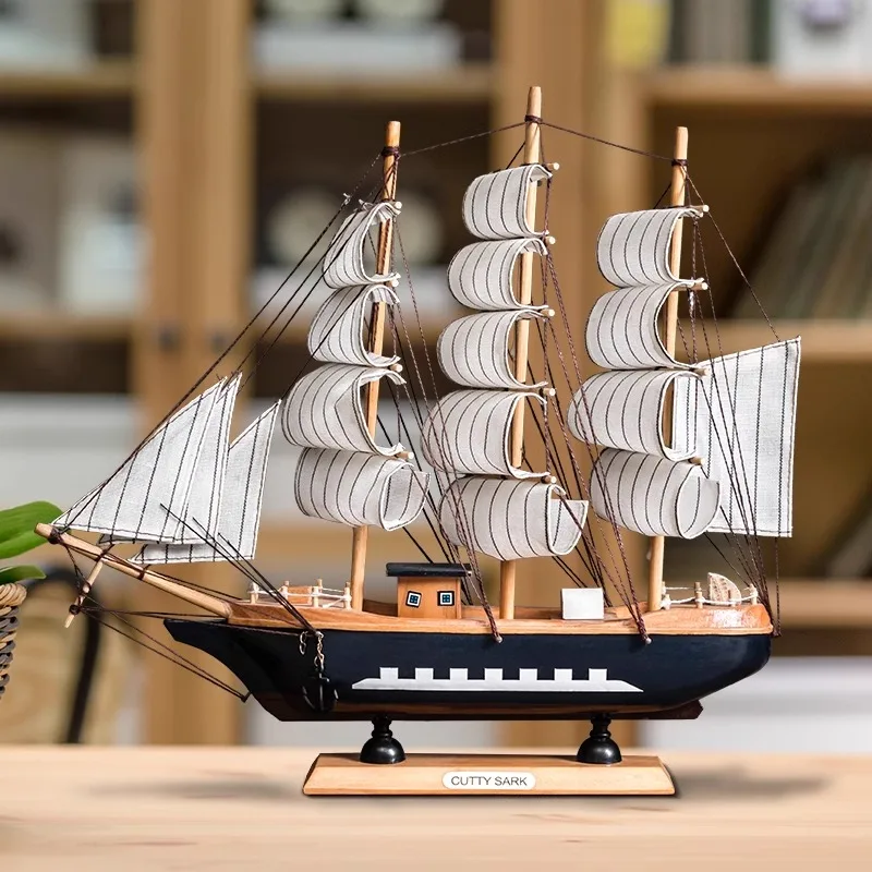 Simulation pirate boat Room Ornaments,Handmade Wooden Ship,Home Decoration,Study Office Decoration,Children\'s Day,Birthday Gift