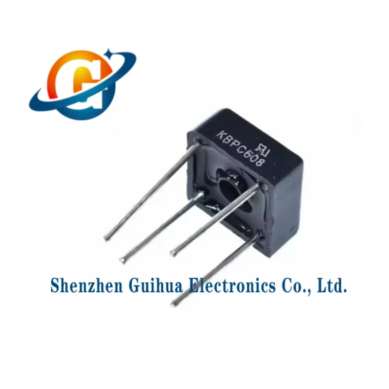 10PCS KBPC608 KBPC-608 6A 800V Single Phases Diode 4pin bridge rectifier new