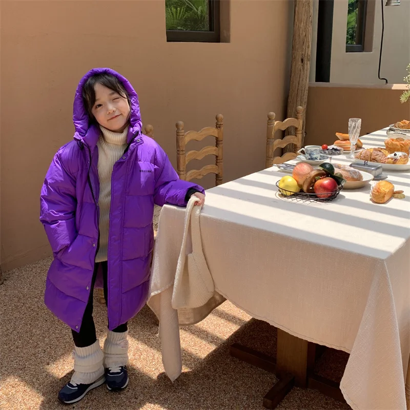 Girls Down Coat Jacket Cotton Windbreak 2023 Fashion Warm Plus Thicken Velvet Winter Children's Clothing -10 Degrees Below Zero