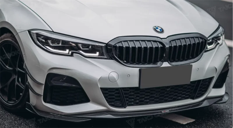BMW G20 G28 325i 330i 2020 2021 2022 2023 2024 ReaI ドライカーボンファイバーフロントバンパーリップスポイラーキット