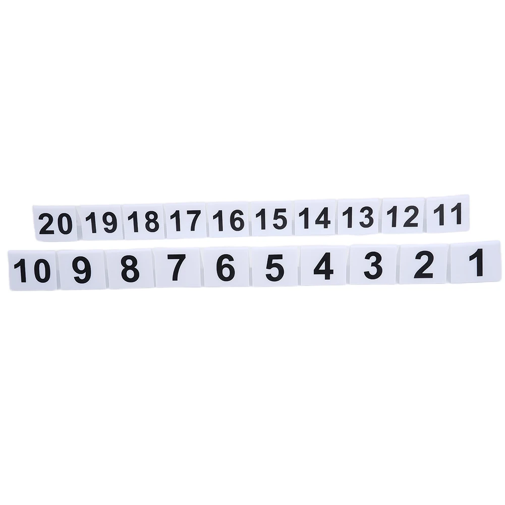 Table Numbering Signs, Clear Acrylic Material, Easy to Clean, Perfect for Quick Service Restaurants, Numbers 1 40