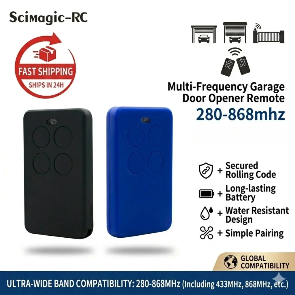 280-900MHz Universal Garage Door Remote Control Duplicator Cloning Gate Opener Remote Key 433 868 315MHz Rolling Code Command