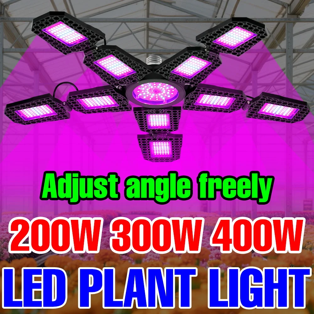 

400W LED Plant Grow Light Bulb Full Spectrum Cultivation Lamp E27/E26 Indoor Greenhouse Tent Fruit Flowers Vegetable Hydroponics