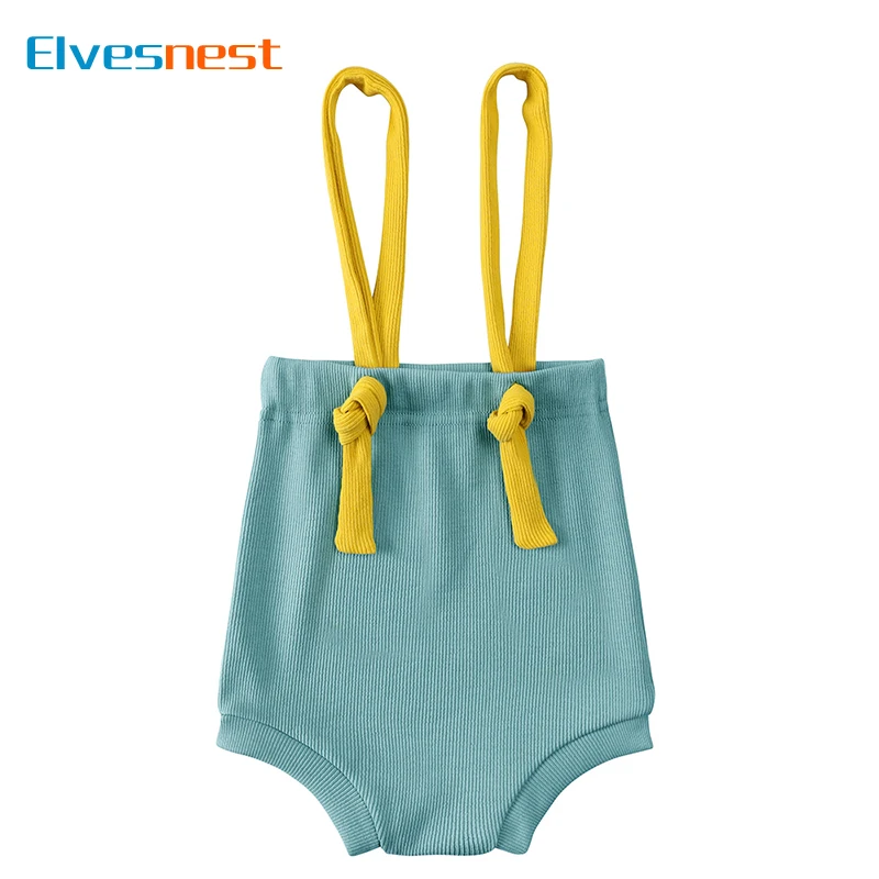 Fashion Cute Overalls for Girls Solid Color Cotton Baby Clothes Boys Overalls Summer New Newborn Clothing 3-24 Months