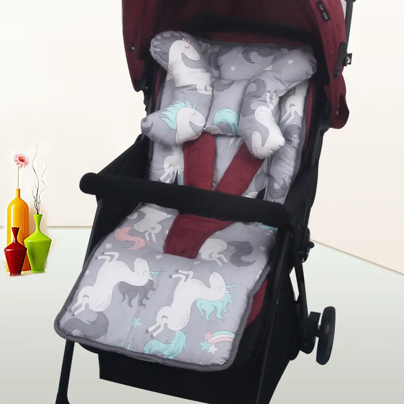 Baby stroller cotton pad baby sleeping basket high landscape umbrella car warm cotton pad stroller seat pad urine pad universal