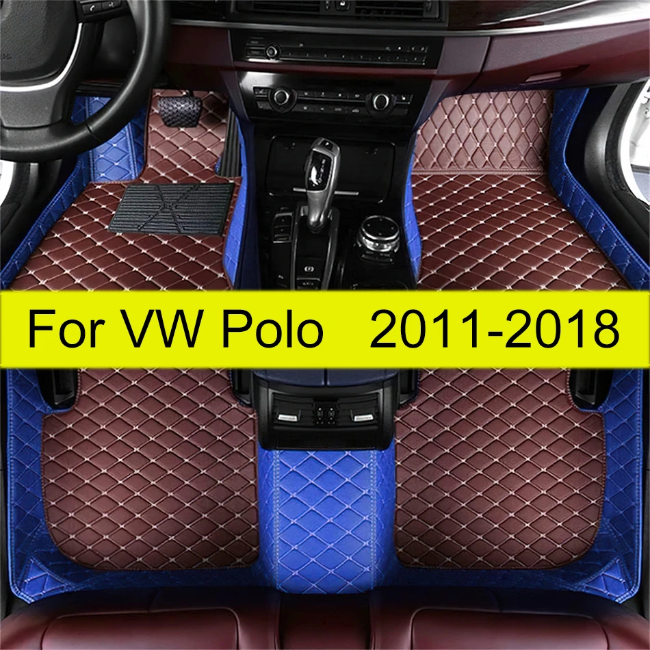 

Car Floor Mats For VW Volkswagen Polo Hatchback 2011 2012 2013 2014 2015 2016 2017 2018 Auto Custom Carpet Pads Leather Mat Rugs