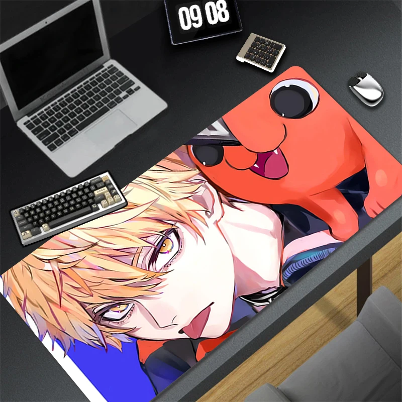 

Computer Gaming Accessories Cool Mousepad Office PC Mouse Pad Keyboard Pad Desk Decoracion C-chainsaw Man Denji Anime Desk Mat