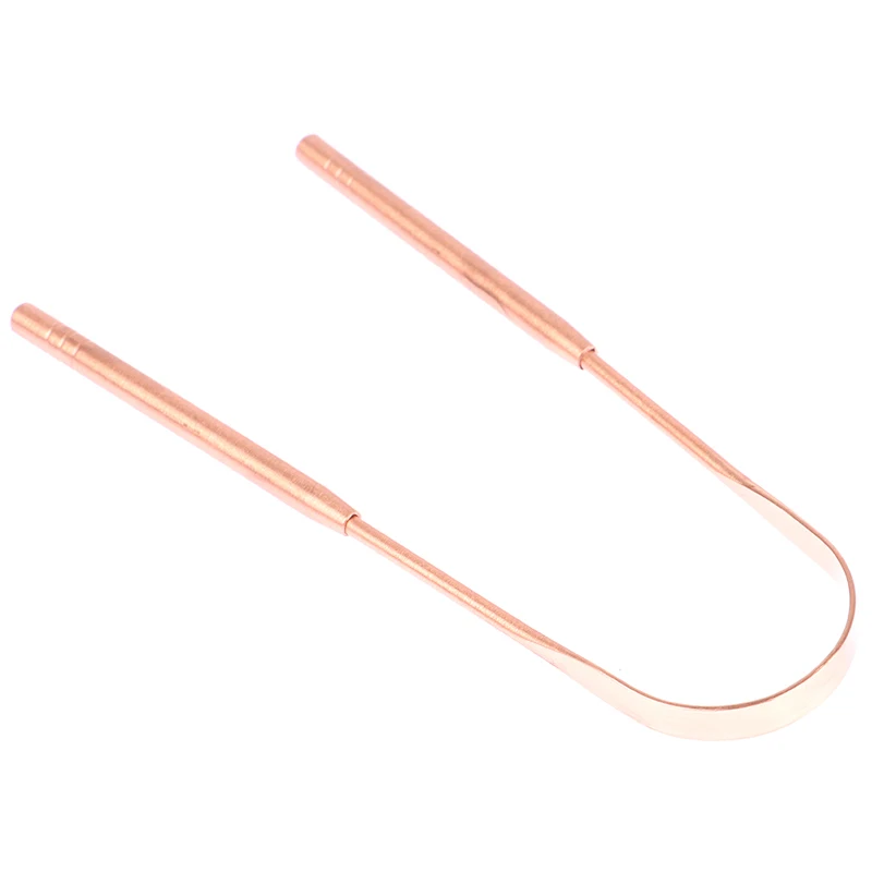 (.) 1Pc Copper Tongue Scraper Cleaner Scraper  Toothbrush Dental Oral Care Hygiene Health Care Tool For Men Women