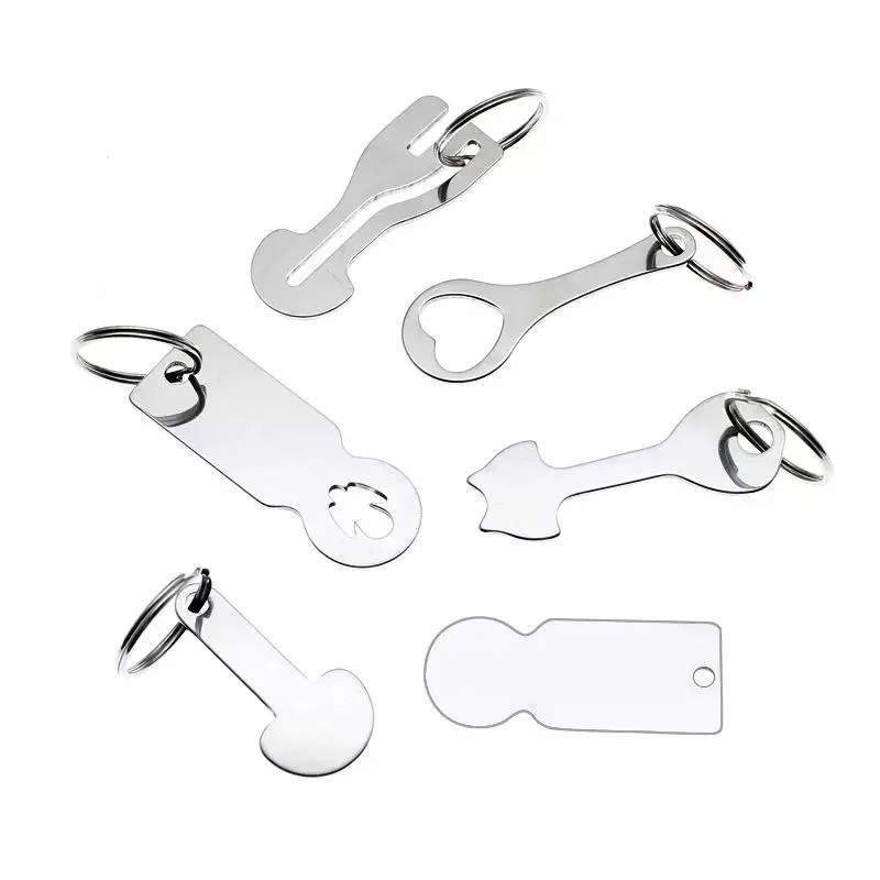 Reusable Stainless Steel Shopping Cart Token, Trolley Token Keychain For Supermarket, Removable Release Key Coin Keyring 1pcs